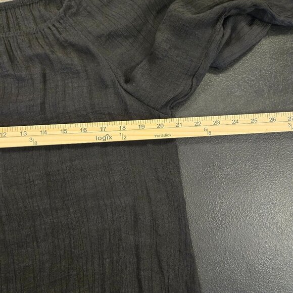 Bobeau Black Boho Tunic Top Crochet Hem Flowy Sleeves Womens 1X Witchy Whimsigot - Picture 8 of 9